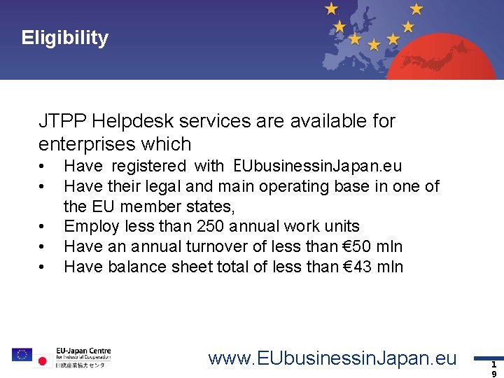 Eligibility Topic 1 Topic 2 Topic 3 Topic 4 Contact JTPP Helpdesk services are