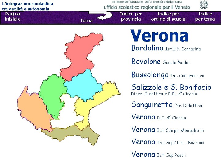 L'integrazione scolastica tra qualità e autonomia Pagina Sfoglia iniziale Indietro - Avanti Torna Indice