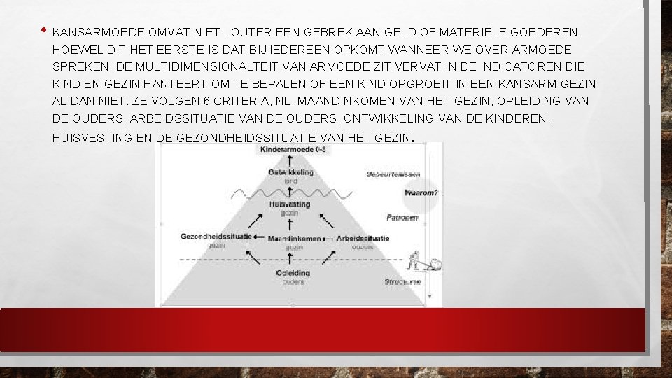  • KANSARMOEDE OMVAT NIET LOUTER EEN GEBREK AAN GELD OF MATERIËLE GOEDEREN, HOEWEL