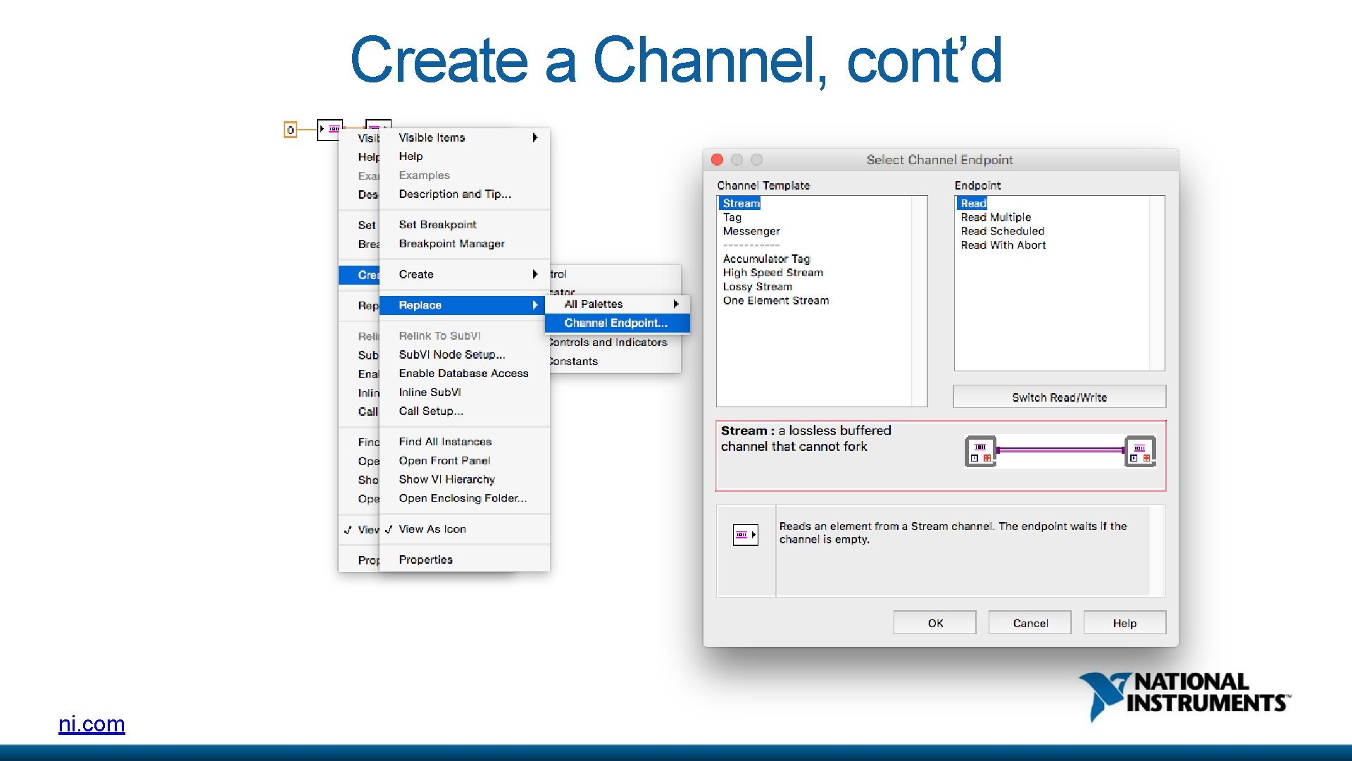 Create a Channel, cont’d ni. com 
