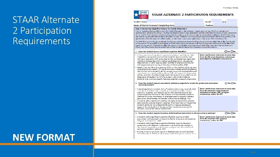 STAAR Alternate 2 Participation Requirements NEW FORMAT 10# 