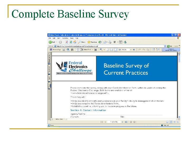 Complete Baseline Survey 