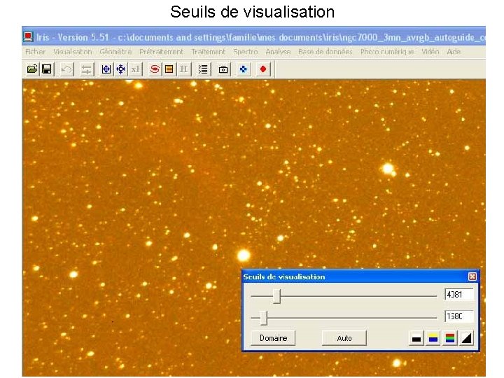 Seuils de visualisation 