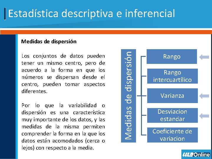 Estadística descriptiva e inferencial Los conjuntos de datos pueden tener un mismo centro, pero