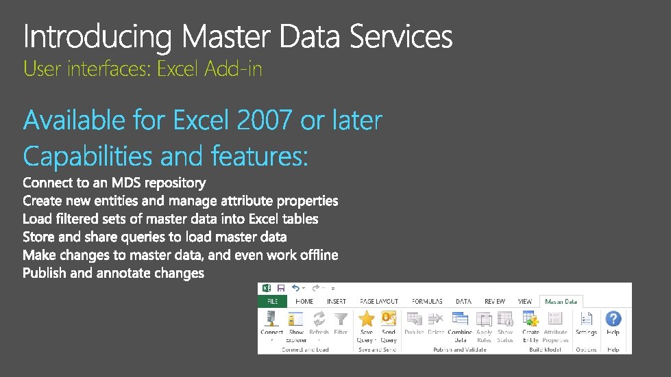 User interfaces: Excel Add-in 