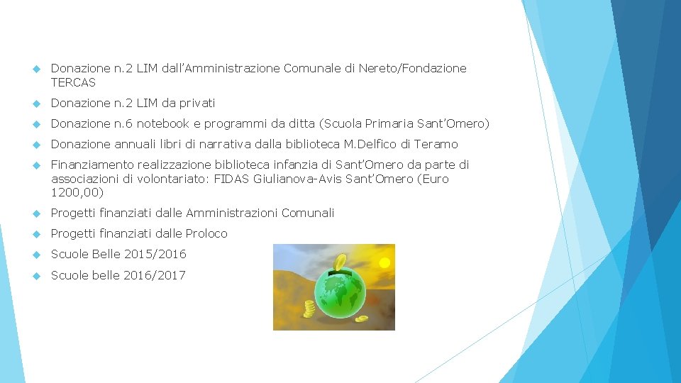 Donazione n. 2 LIM dall’Amministrazione Comunale di Nereto/Fondazione TERCAS Donazione n. 2 LIM Donazione n. 2 LIM dall’Amministrazione Comunale di Nereto/Fondazione TERCAS Donazione n. 2 LIM