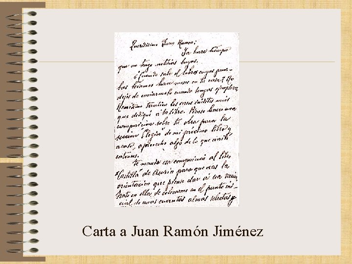 Carta a Juan Ramón Jiménez 