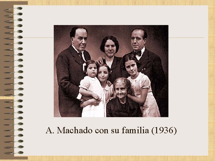 A. Machado con su familia (1936) 