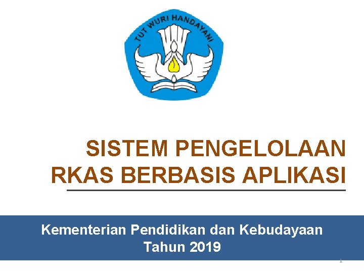 SISTEM PENGELOLAAN RKAS BERBASIS APLIKASI Kementerian Pendidikan dan Kebudayaan Tahun 2019 1 