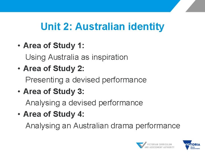 Unit 2: Australian identity • Area of Study 1: Using Australia as inspiration •