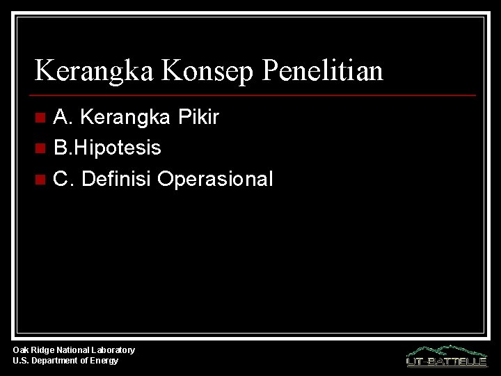 Kerangka Konsep Penelitian A. Kerangka Pikir n B. Hipotesis n C. Definisi Operasional n