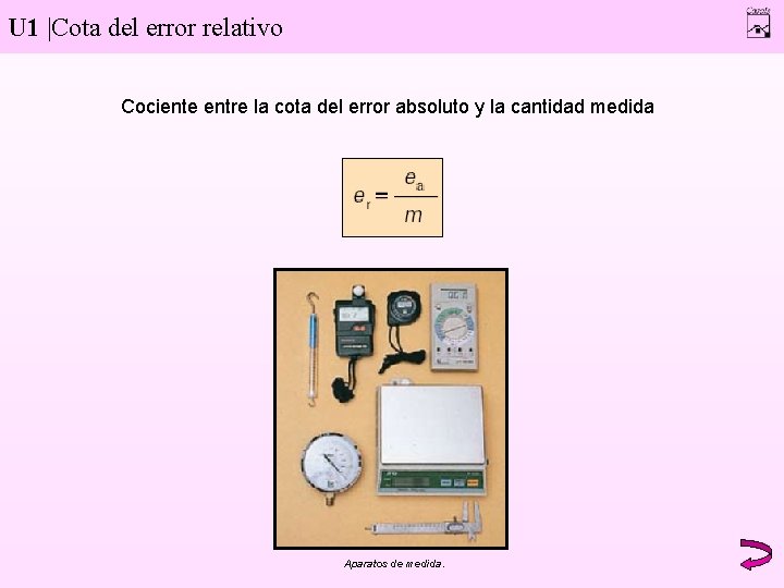 U 1 |Cota del error relativo Cociente entre la cota del error absoluto y