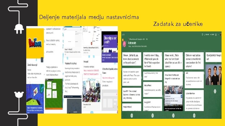 Deljenje materijala medju nastavnicima Zadatak za učenike 