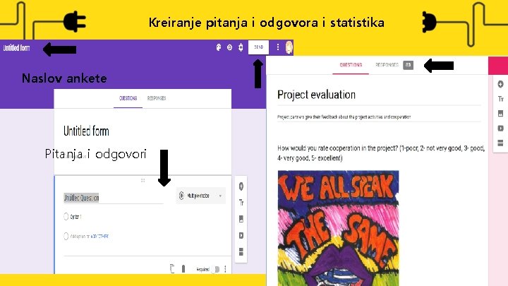 Kreiranje pitanja i odgovora i statistika Naslov ankete Pitanja i odgovori 