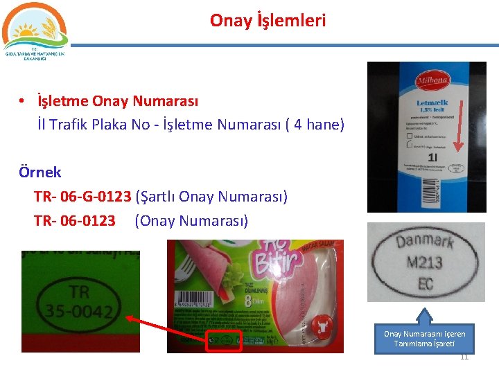 Onay İşlemleri • İşletme Onay Numarası İl Trafik Plaka No - İşletme Numarası (