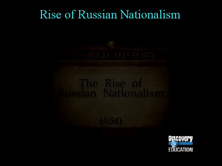 Rise of Russian Nationalism 