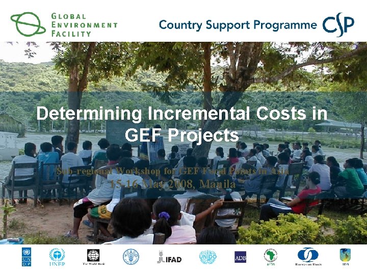 Determining Incremental Costs in GEF Projects Sub-regional Workshop for GEF Focal Points in Asia