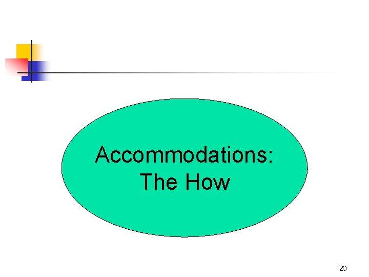 Accommodations: The How 20 