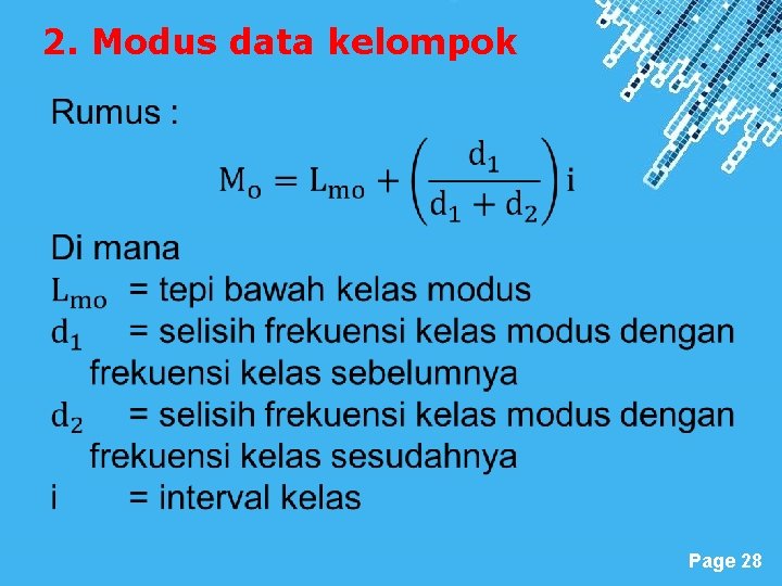 2. Modus data kelompok Powerpoint Templates Page 28 