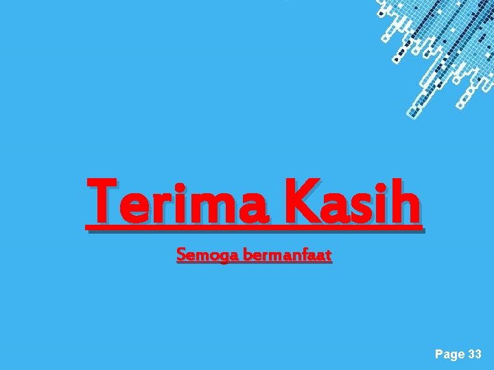 Terima Kasih Semoga bermanfaat Powerpoint Templates Page 33 