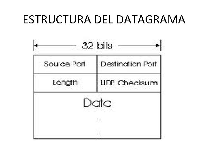 ESTRUCTURA DEL DATAGRAMA 