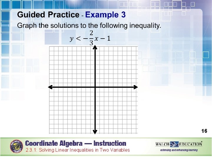  16 2. 3. 1: Solving Linear Inequalities in Two Variables 