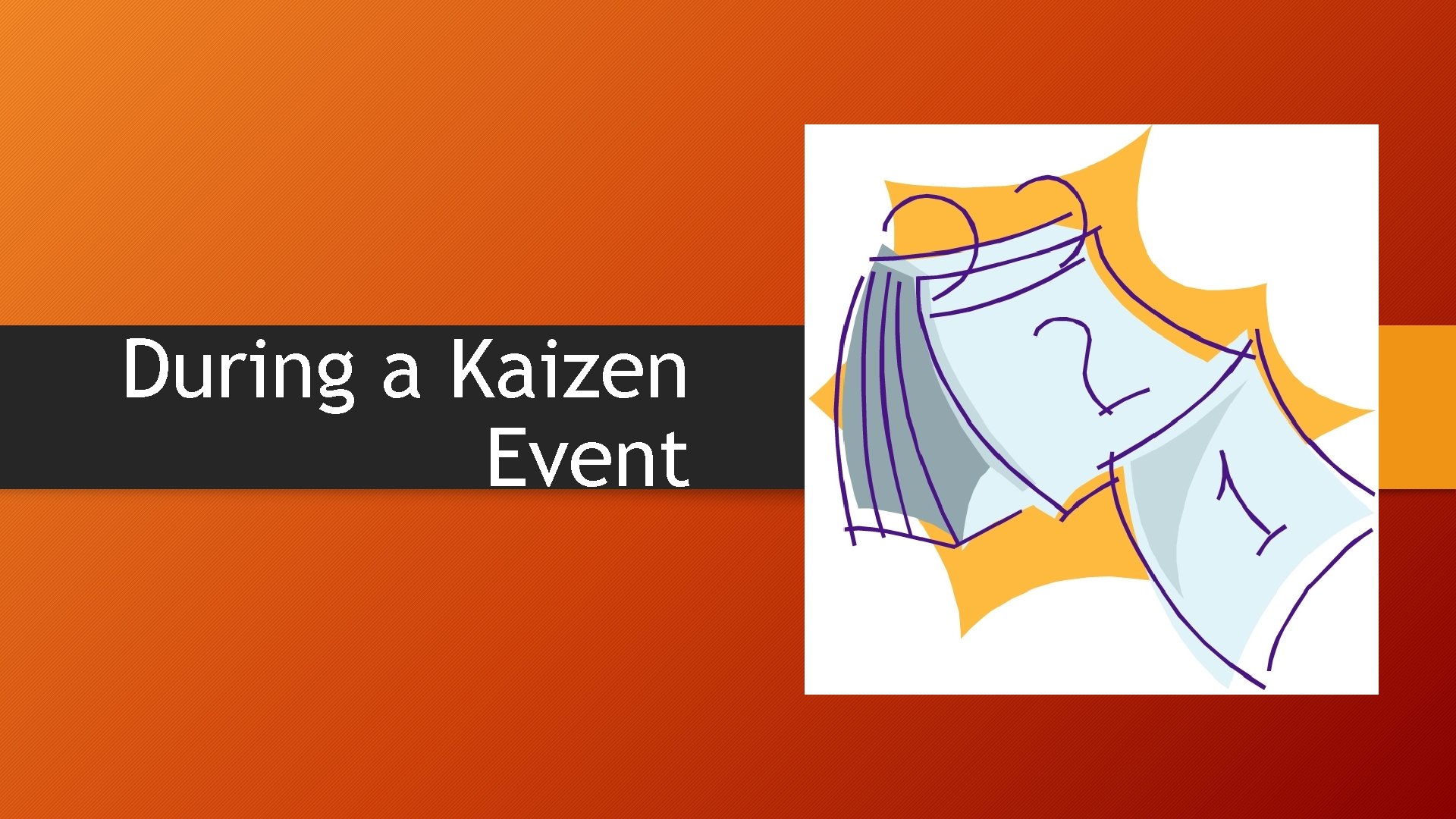 During a Kaizen Event During a Kaizen Event
