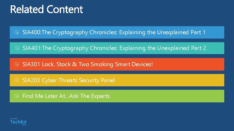 SIA 400: The Cryptography Chronicles: Explaining the Unexplained Part 1 SIA 401: The Cryptography