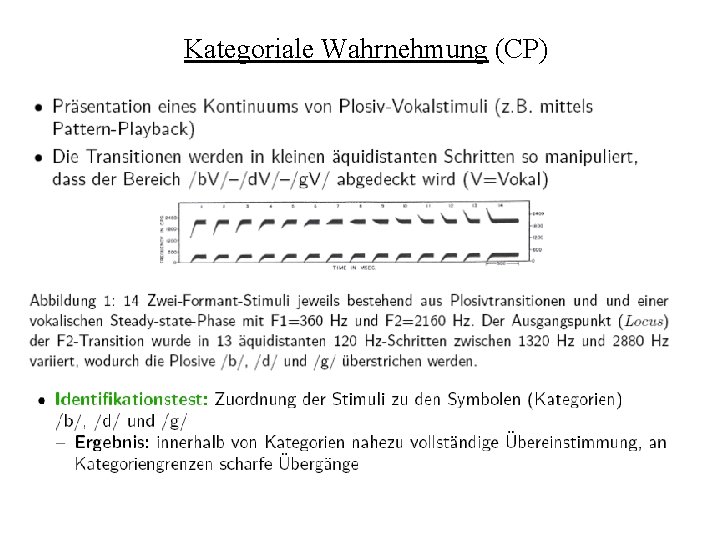 Kategoriale Wahrnehmung (CP) 