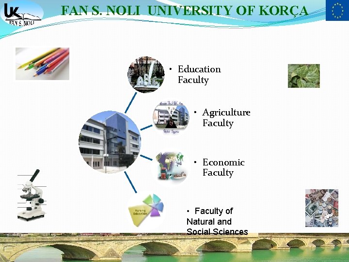 FAN S. NOLI UNIVERSITY OF KORÇA • Education Faculty • Agriculture Faculty • Economic