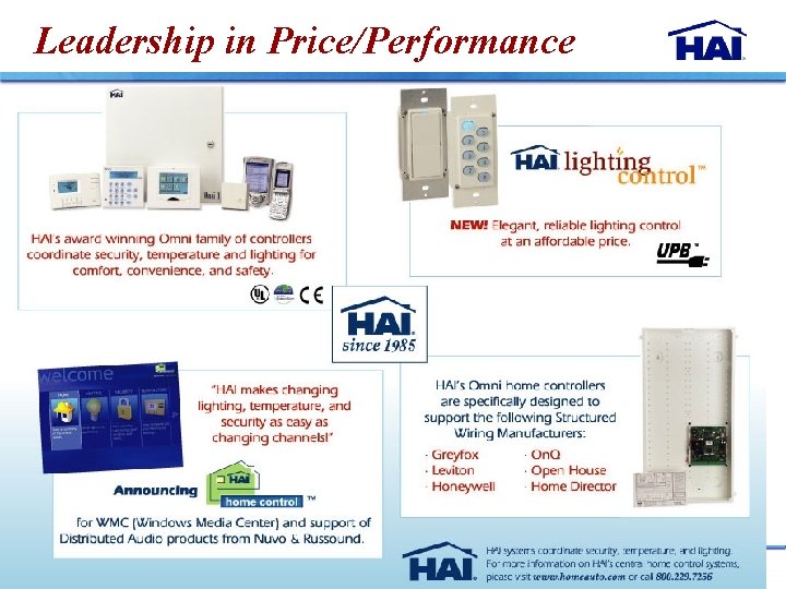 Leadership in Price/Performance 