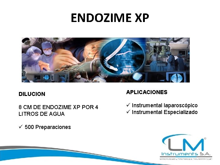 ENDOZIME XP DILUCION APLICACIONES 8 CM DE ENDOZIME XP POR 4 LITROS DE AGUA