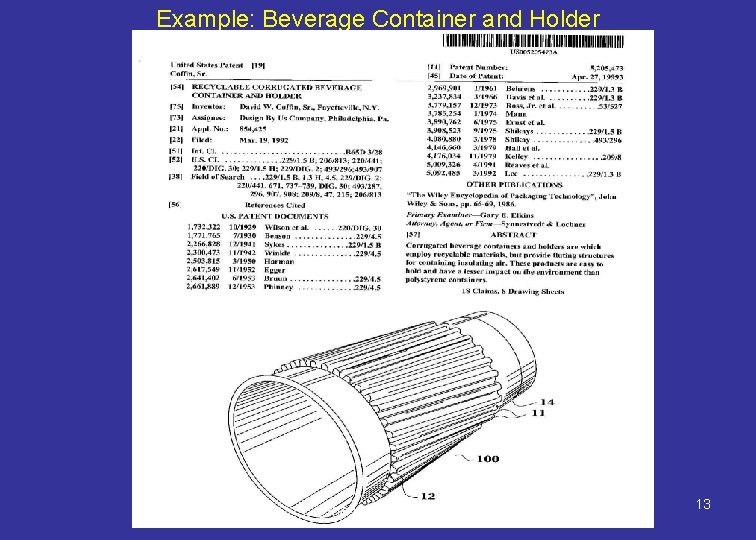 Example: Beverage Container and Holder Shad Valley MUN 13 
