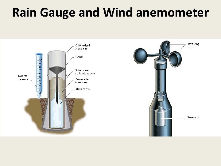 Rain Gauge and Wind anemometer 