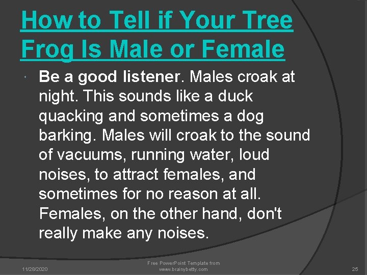 How to Tell if Your Tree Frog Is Male or Female Be a good How to Tell if Your Tree Frog Is Male or Female Be a good