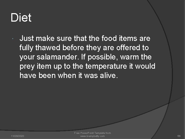 Diet Just make sure that the food items are fully thawed before they are Diet Just make sure that the food items are fully thawed before they are
