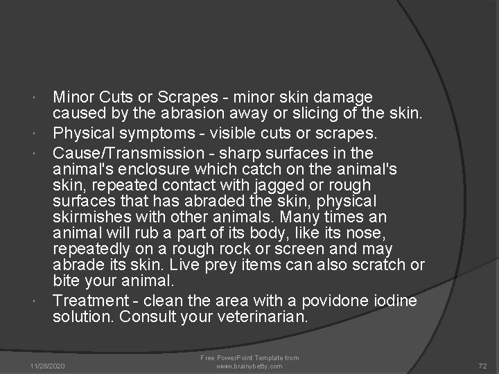 Minor Cuts or Scrapes - minor skin damage caused by the abrasion away Minor Cuts or Scrapes - minor skin damage caused by the abrasion away
