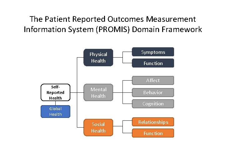 The Patient Reported Outcomes Measurement Information System (PROMIS) Domain Framework PROMIS Domain Framework Physical