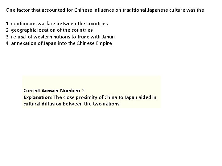 One factor that accounted for Chinese influence on traditional Japanese culture was the 1