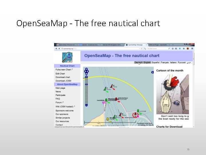 Open. Sea. Map - The free nautical chart 70 