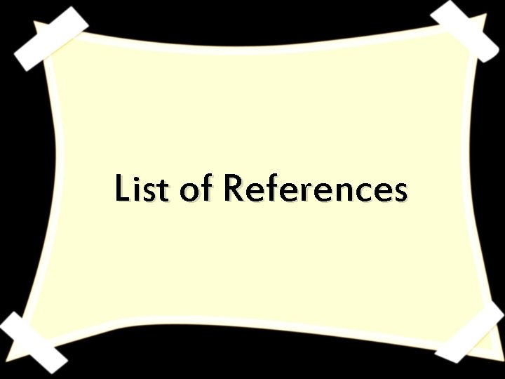 List of References 