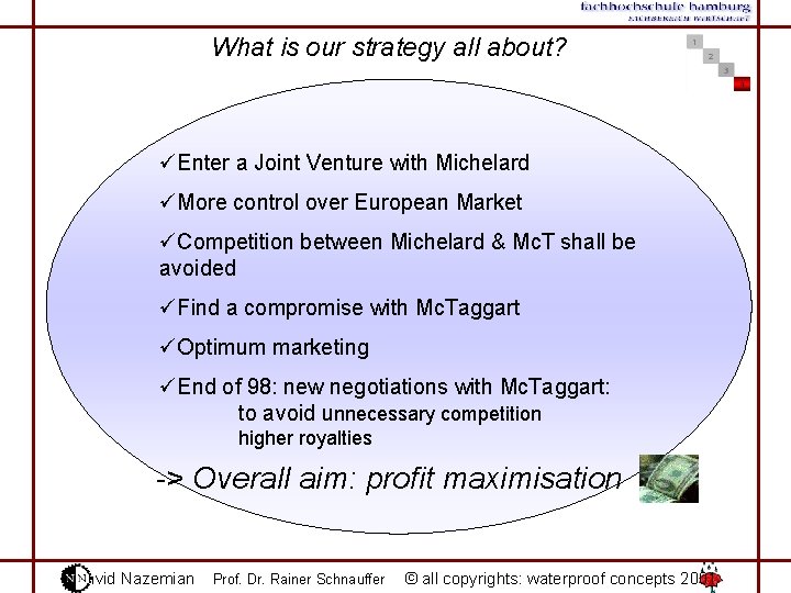 What is our strategy all about? üEnter a Joint Venture with Michelard üMore control