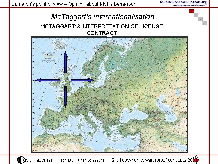 Cameron‘s point of view – Opinion about Mc. T‘s behaviour Mc. Taggart‘s Internationalisation MCTAGGART‘S