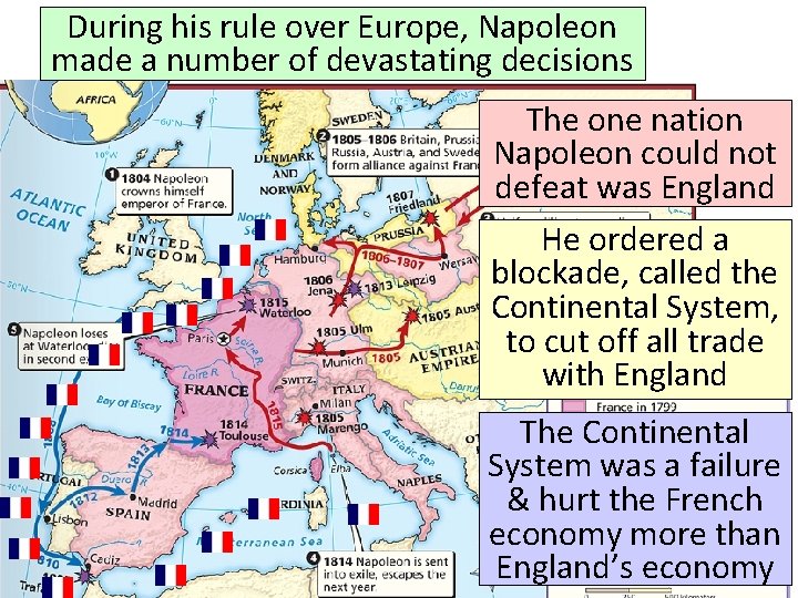 During his rule over Europe, Napoleon made a number of devastating decisions The one