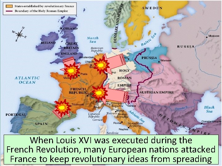 When Louis XVI was executed during the French Revolution, many European nations attacked France