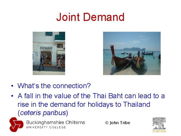 Joint Demand • What’s the connection? • A fall in the value of the Joint Demand • What’s the connection? • A fall in the value of the