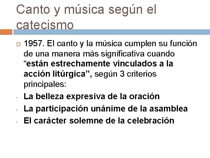 Canto y música según el catecismo - 1957. El canto y la música cumplen Canto y música según el catecismo - 1957. El canto y la música cumplen