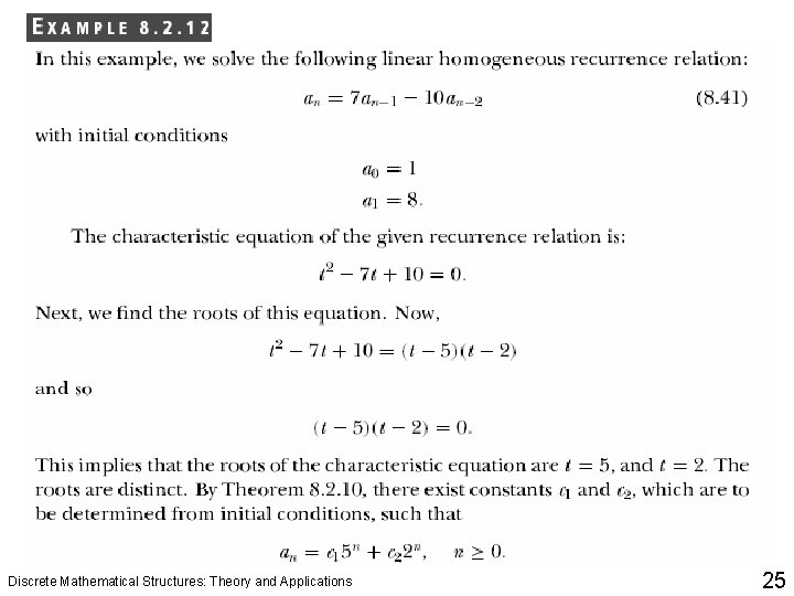 Discrete Mathematical Structures: Theory and Applications 25 