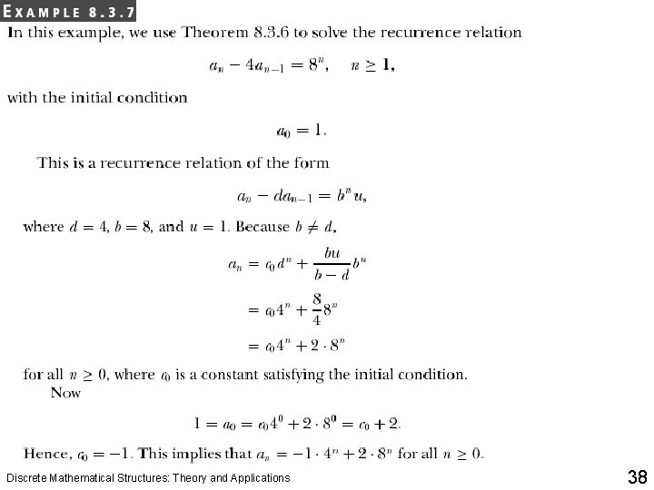 Discrete Mathematical Structures: Theory and Applications 38 