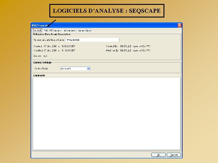 LOGICIELS D’ANALYSE : SEQSCAPE 